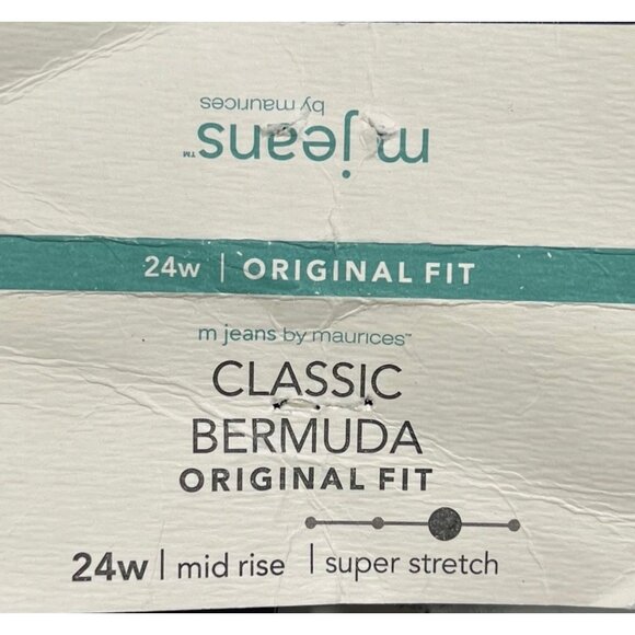 M Jeans By Maurices Womens Classic Bermuda Shorts 24W Original Fit Mid Rise - Picture 3 of 6